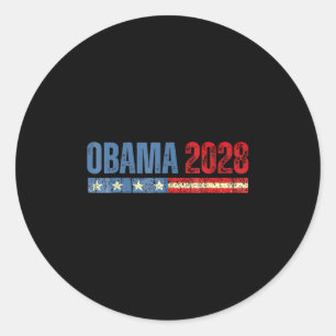 Obama Vintage Präsident 2028 Obama _10  Runder Aufkleber