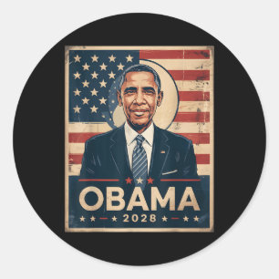 Obama Vintage Präsident 2028 Obama _27 Runder Aufkleber