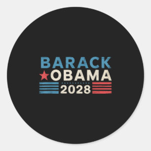 Obama Vintage Präsident 2028 Obama _36 Runder Aufkleber
