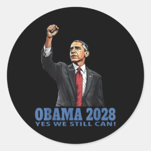 Obama Vintage Präsident 2028 Obama _6 Runder Aufkleber
