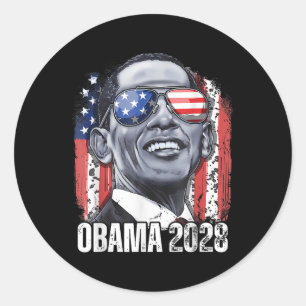 Obama Vintage Präsident 2028 Obama _9 Runder Aufkleber