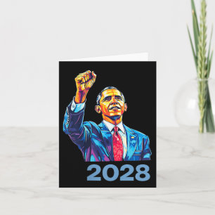 Obama Vintage Präsident 2028 Obama Karte