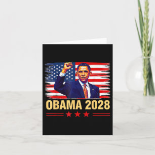 Obama Vintage Präsident 2028 Obama Retro Flagge Am Karte