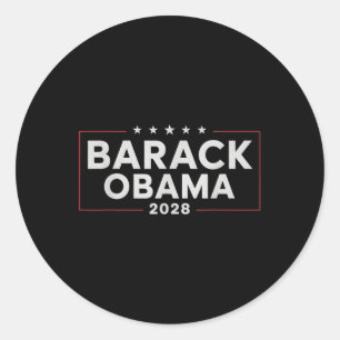 Obama Vintage Präsident 2028 Obama  Runder Aufkleber