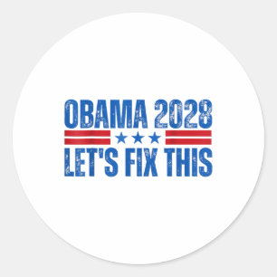 Obama Vintage Retro Patriotisch 2028 Politische Pr Runder Aufkleber
