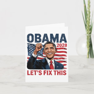 Obama Vintage Retro Patriotisches 2028 Politische Karte