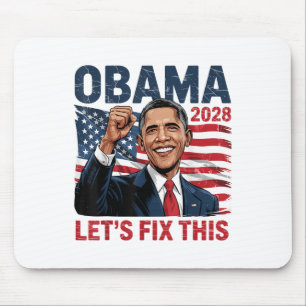 Obama Vintage Retro Patriotisches 2028 Politische Mousepad