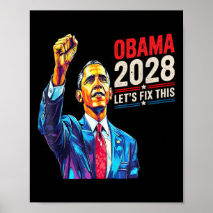 Obama Vintage Retro Patriotisches 2028 Politische Poster