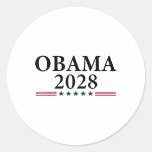 Obama Vintage Retro Patriotisches 2028 Politische Runder Aufkleber