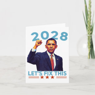 Obama Vintage Retro Patriotisches 2028 Politisches Karte