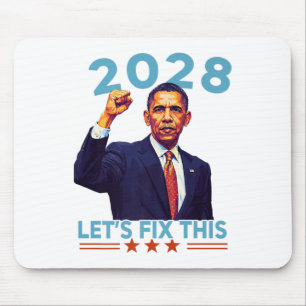 Obama Vintage Retro Patriotisches 2028 Politisches Mousepad