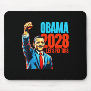 Obama Vintage Retro Patriotisches 2028 Politisches Mousepad
