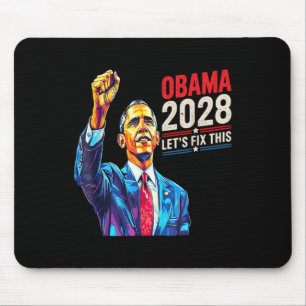 Obama Vintage Retro Patriotisches 2028 Politisches Mousepad