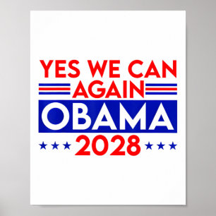 Obama Vintage Retro Patriotisches 2028 Politisches Poster
