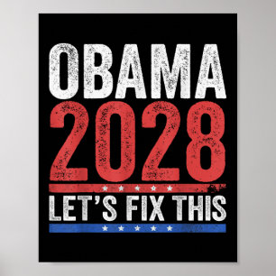 Obama Vintage Retro Patriotisches 2028 Politisches Poster