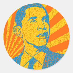 Obama Vintage Runder Aufkleber