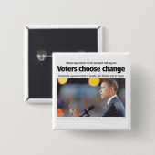 Obama: Wähler wählen Änderungs-Knopf Button (Vorne & Hinten)
