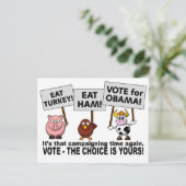 Obama wählt Postkarte (Stehend Vorderseite)