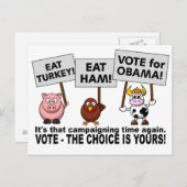 Obama wählt Postkarte (Vorne/Hinten)
