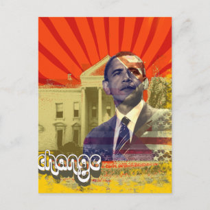 Obama-Wandel - Postkarte