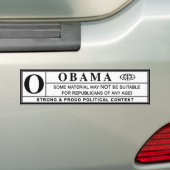 Obama: Warnschild: Autoaufkleber (Auf Auto)