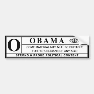 Obama: Warnschild: Autoaufkleber