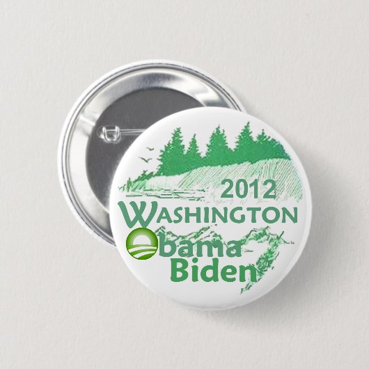 OBAMA WASHINGTON BUTTON (Vorne & Hinten)