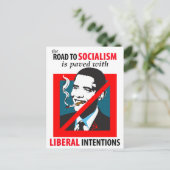 Obama: Weg zur Postkarte des Sozialismus (Stehend Vorderseite)