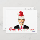 Obama Weihnachtskarte Feiertagspostkarte (Vorne/Hinten)