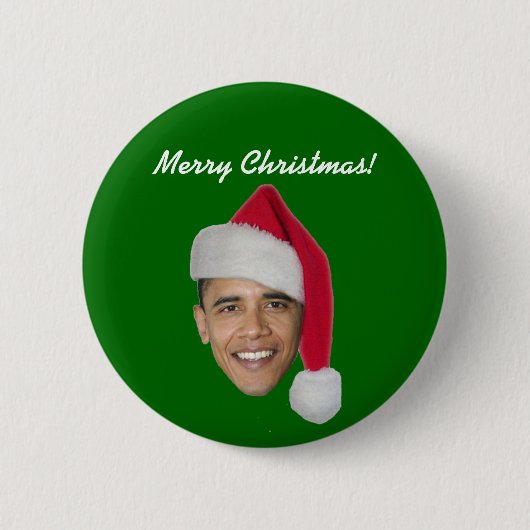 Obama-Weihnachtsknopf (Obama-T-Shirt Button (Vorderseite)