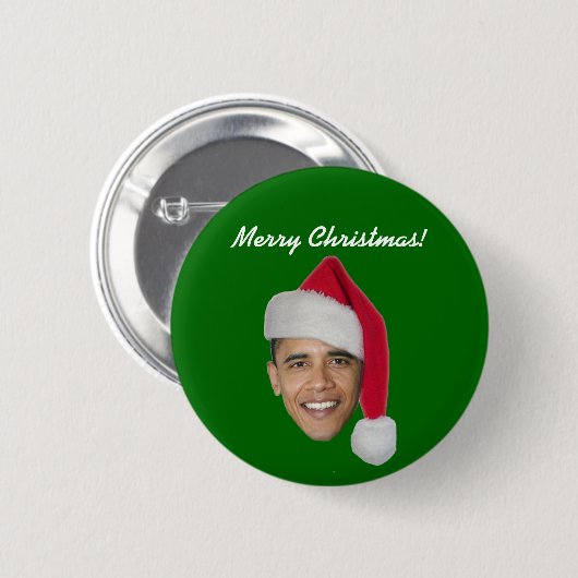 Obama-Weihnachtsknopf (Obama-T-Shirt Button (Vorne & Hinten)