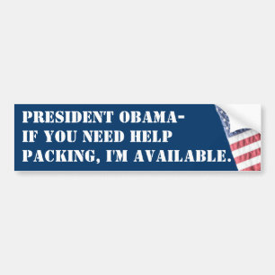 OBAMA, WENN SIE HILFSverpackungs-AUTOAUFKLEBER Autoaufkleber