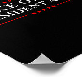 Obama wieder Präsident Shirt - Funny Anti-Frequenc Poster (Ecke)