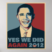 Obama wiedergewählt 2012 poster (Vorne)