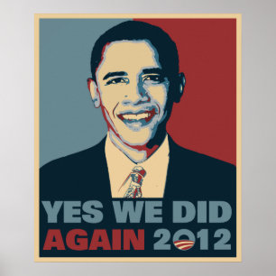Obama wiedergewählt 2012 poster