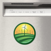 Obama-Wind des Wandels 3x3 Runde Magnet (In Situ (Geschirrspüler))
