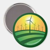 Obama-Wind des Wandels 3x3 Runde Magnet (Vorderseite/Rückseite)