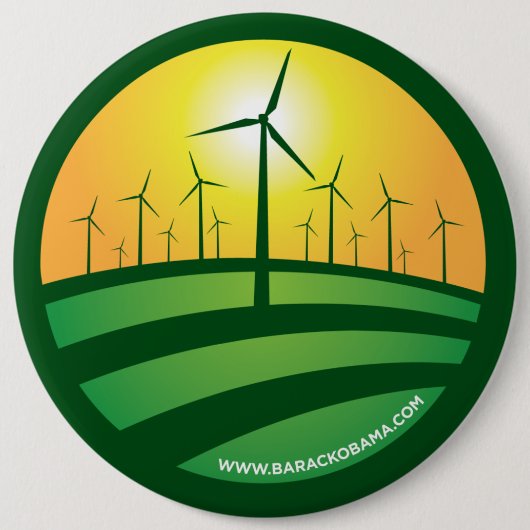 Obama-Winde runden des Knopfes der Änderungs-6x6 Button (Vorderseite)