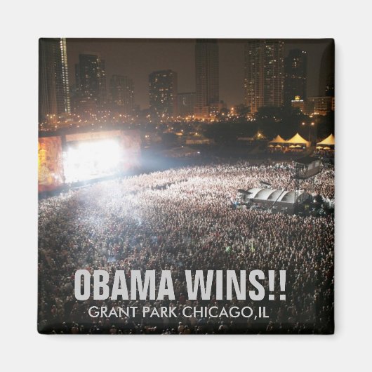 OBAMA WINS!! MAGNET (Vorne)
