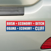 Obama + Wirtschaft = KLIPPE Autoaufkleber (Auf Auto)