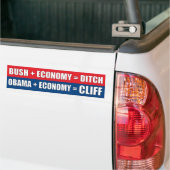 Obama + Wirtschaft = KLIPPE Autoaufkleber (Auf Lkw)