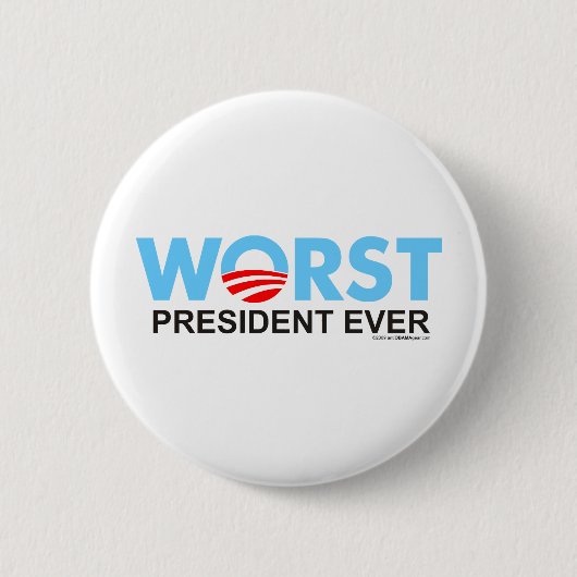 Obama WorstEver Button (Vorderseite)