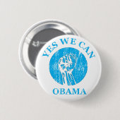 "Obama Yes We Can " Knopf Button (Vorne & Hinten)