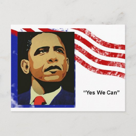 Obama-Yes we can (Postcard) Postkarte (Vorderseite)