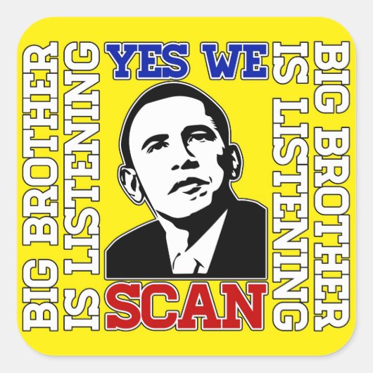 Obama Yes We Scan Sticker (Vorderseite)