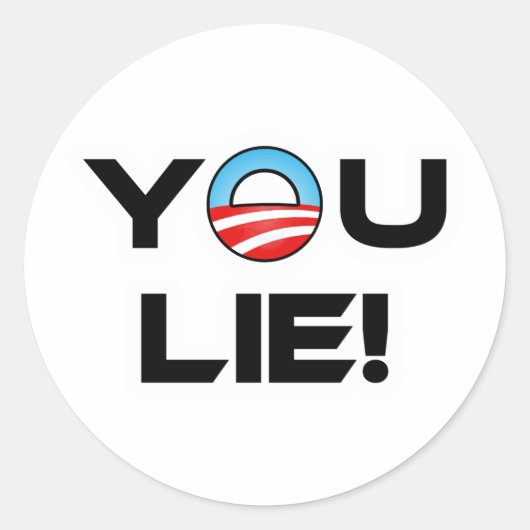 Obama You Lie Runder Aufkleber (Vorderseite)
