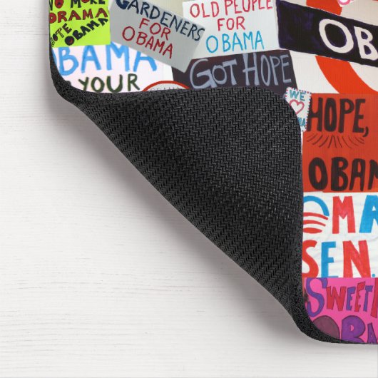Obama-Zeichen-Collage Mousepad (Ecke)