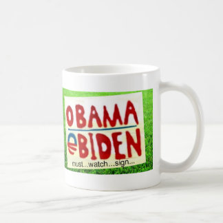 Obama-Zeichen-Uhr Kaffeetasse
