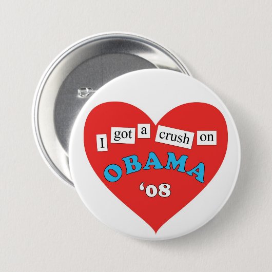 Obama-Zerstampfungs-Knopf Button (Vorne & Hinten)