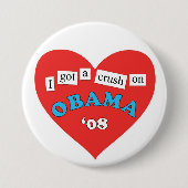 Obama-Zerstampfungs-Knopf Button (Vorderseite)